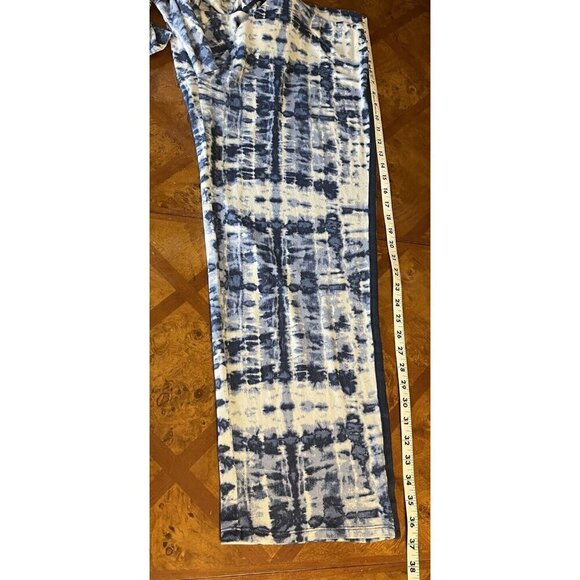 Lucky Brand Pants Women Large XXL Blue White Tie Dye Lightweight Soft Sleepwear - Picture 7 of 7